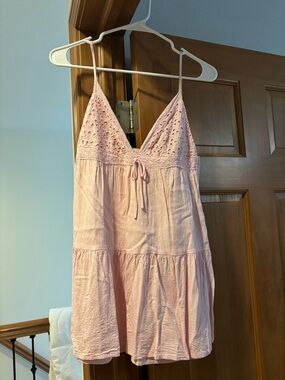 Light Pink Eyelet Babydoll Sundress